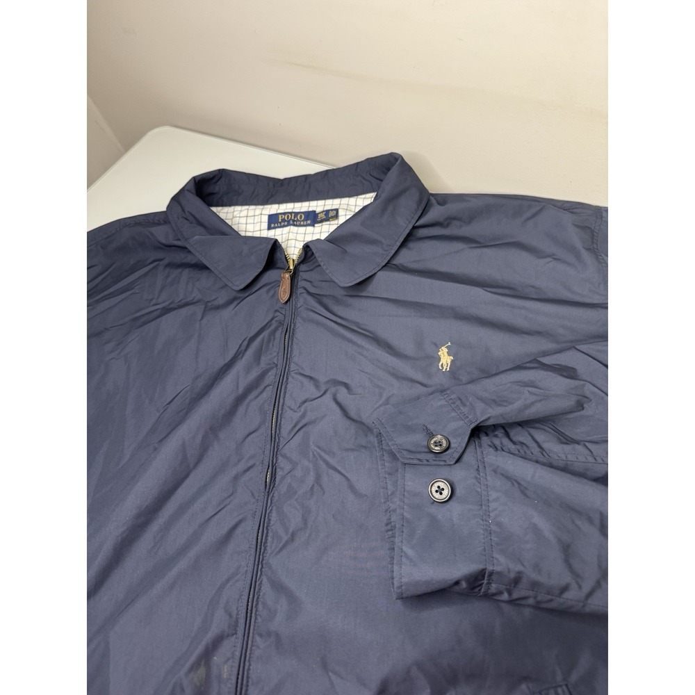 Mens Polo Ralph Lauren Harrington Full Zip Dark Blue Jacket Size 4XLT 4XL Tall